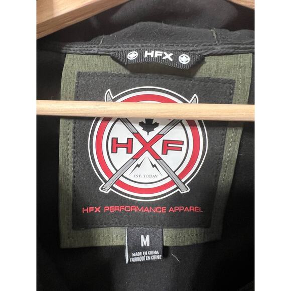 HFX Halifax Hooded Mid Length Olive Green Jacket Med - Picture 6 of 6